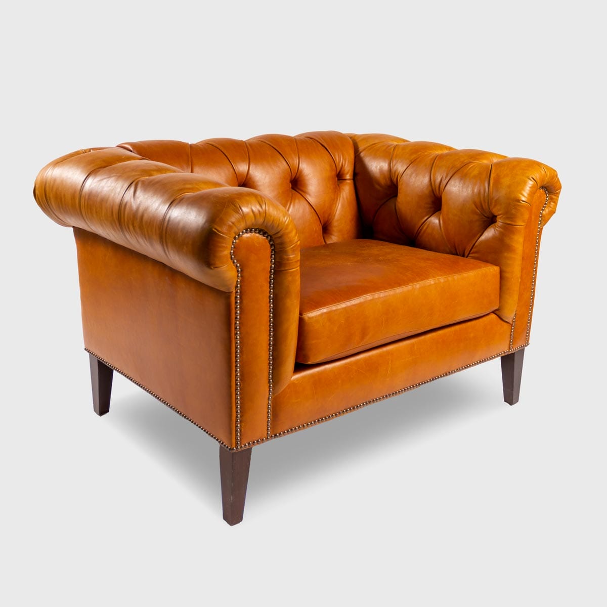 Orange chesterfield online chair