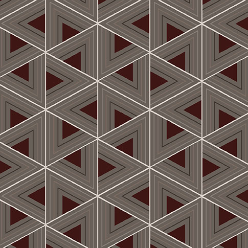 Triolage geometric rug design