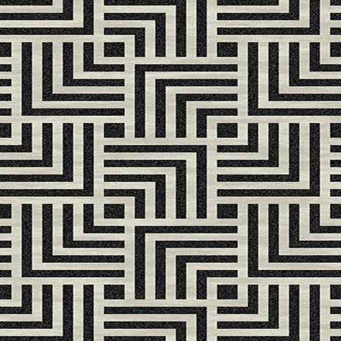 Rubitone geometric rug design
