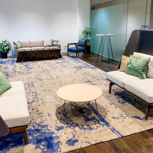 Large custom corporate area rug