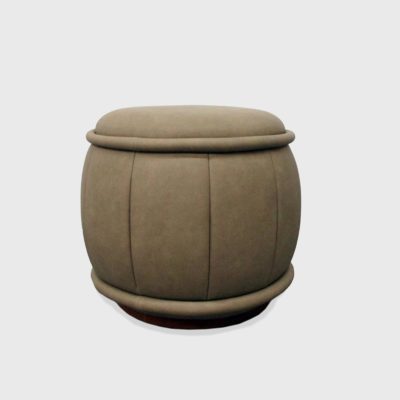 small round ottoman by Jamie Stern Furniture