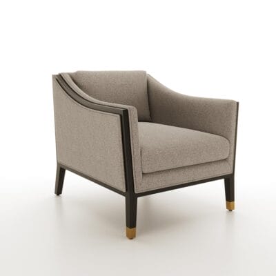 Adley lounge chair with exposed wood