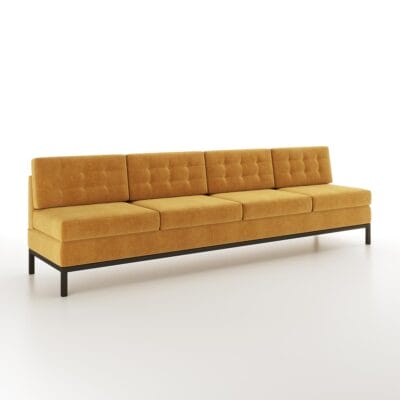 The Alfie Sofa with metal frame and straight legs by Jamie Stern Furniture