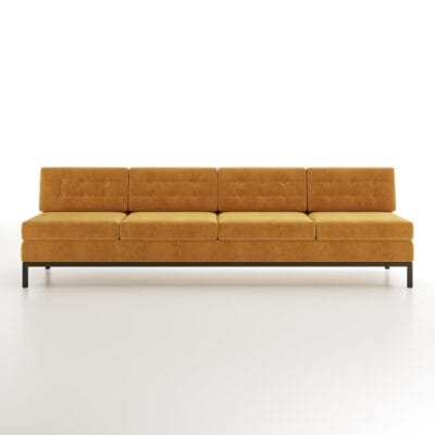 The Alfie Sofa with metal frame and straight legs by Jamie Stern Furniture