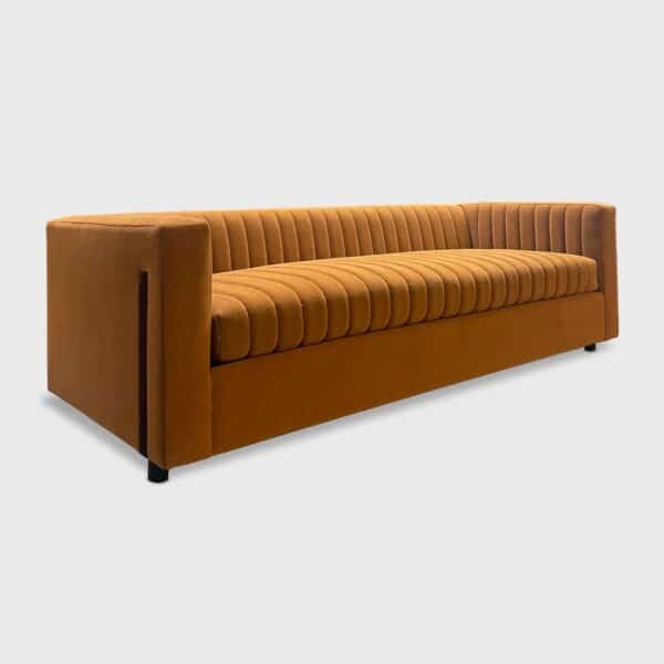 The Aspen Sofa with vertical channeled inback