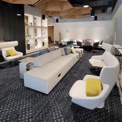 Astra Hotel commercial carpet and furniture by Jamie Stern
