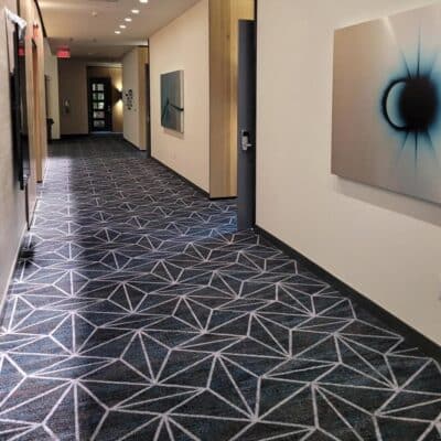 Astra Hotel commercial carpet and furniture by Jamie Stern