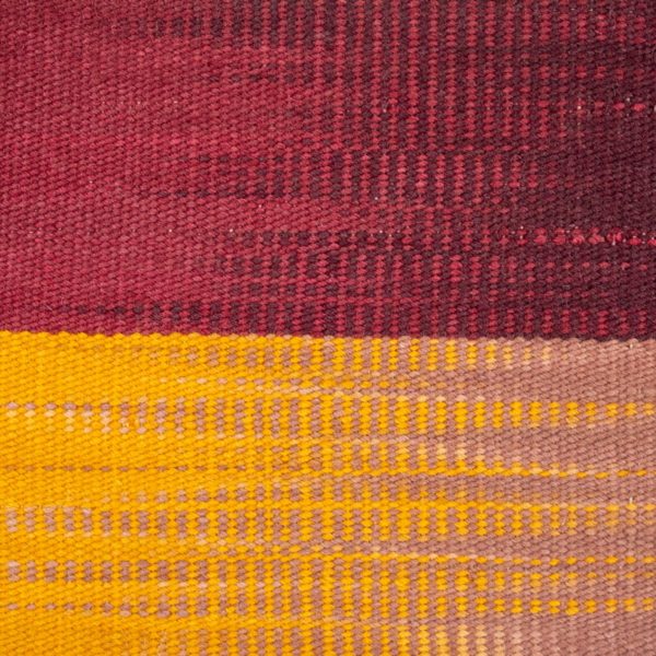 Banda red flatweave rug by Jamie Stern Carpets