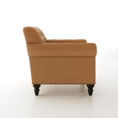 Bezos Lounge chair with rolled arms by Jamie Stern Furniture