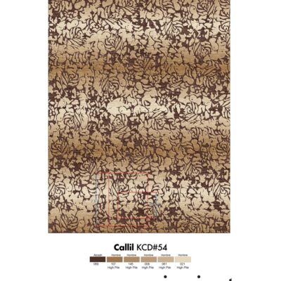 Brown floral print rug by Jamie Stern Carpets