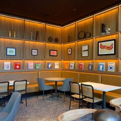 custom restaurant banquettes by Jamie Stern for Canal Street Eatery