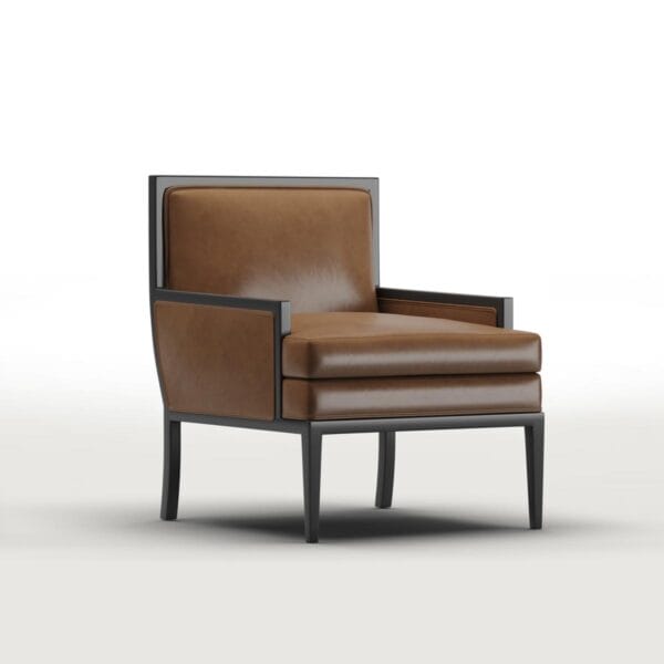 Carver lounge chair with exposed wood by Jamie Stern Furniture