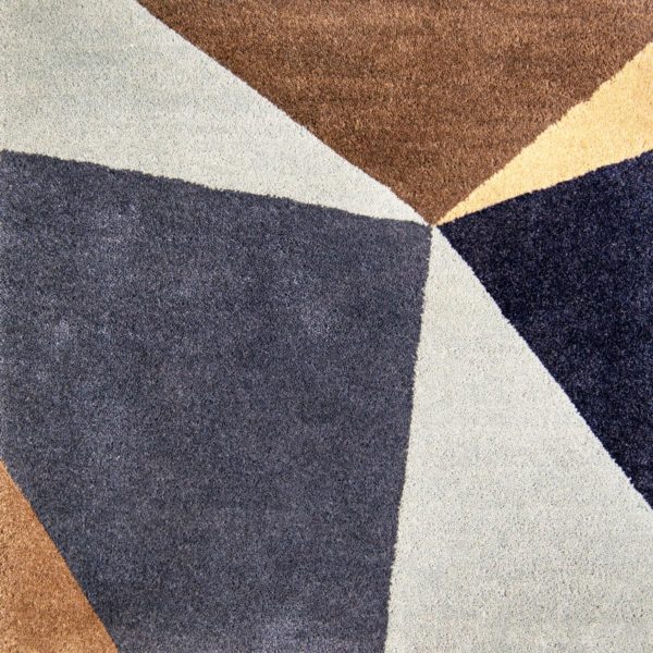 navy blue and grey rug by Jamie Stern Carpet & Rugs