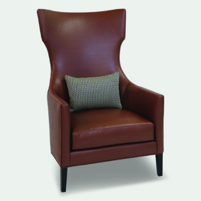 Alinea tall leather chair by Jamie Stern Furniture