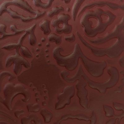 burgundy embossed upholstery leather