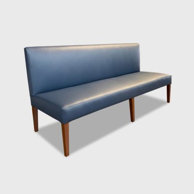 Devonte Banquette upholstered in In The Fast Lane Flag Blue Leather