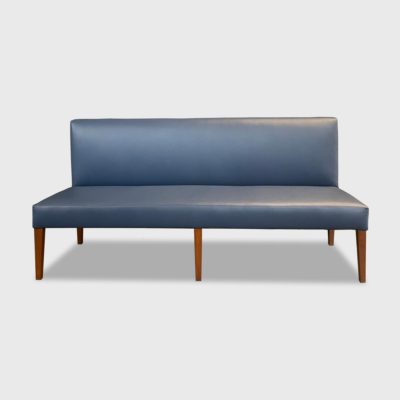 Devonte Banquette upholstered in In The Fast Lane Flag Blue Leather
