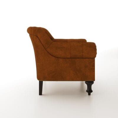 Dionne lounge chair with casters by Jamie Stern Furniture