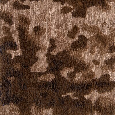 Brown organic rug design by Jamie Stern