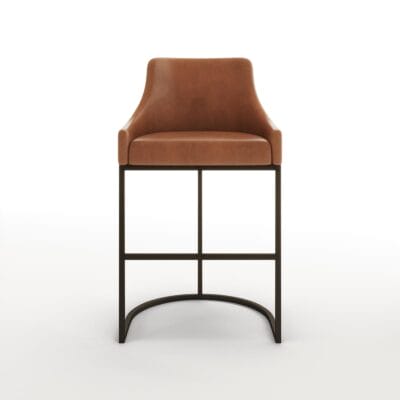 Ember curved metal based barstool