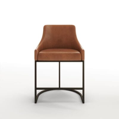 Ember curved metal based barstool