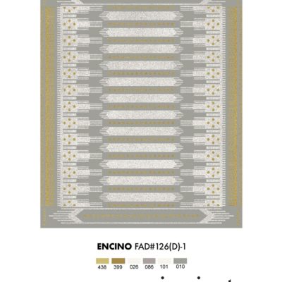 Encino flat weave area rug rendering