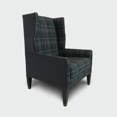 The NYAC modern wingback chair by Jamie Stern Furniture