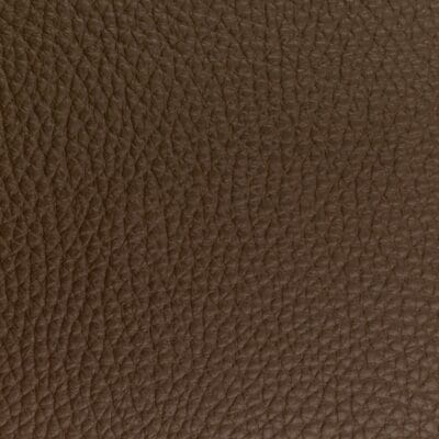 Brown large embossed grain leather