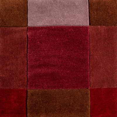 Red color Four Square rug by Jamie Stern