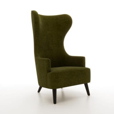 Grayson wing backed lounge chair by Jamie Stern Furniture