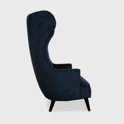 Tall wingback lounge chair by Jamie Stern