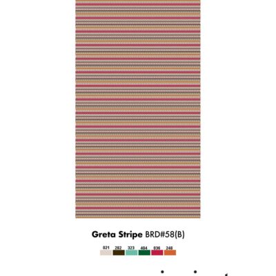 Greta Stripe is a multi-colored flatweave area rug made of 100% New Zealand wool
