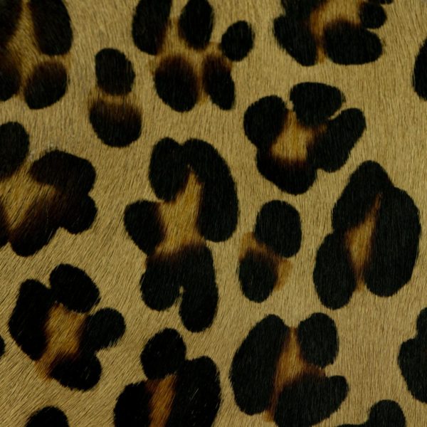 Two toned leopard print cowhide