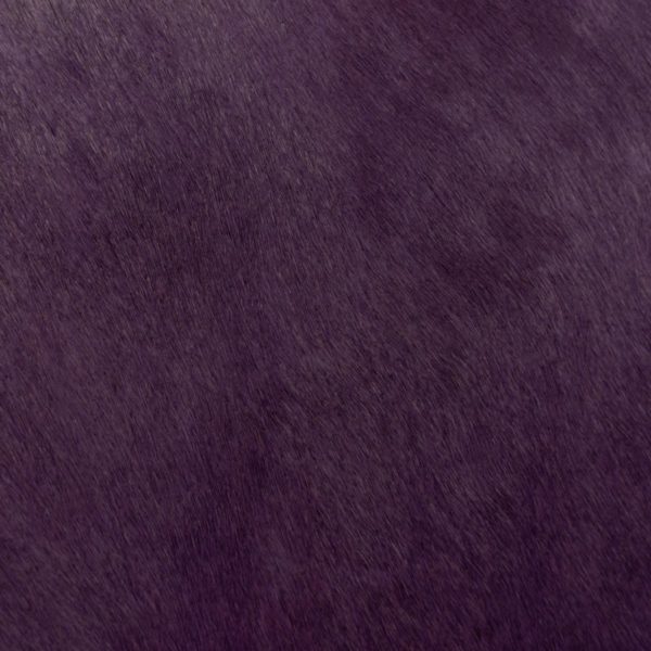 dark purple hair on hide leather