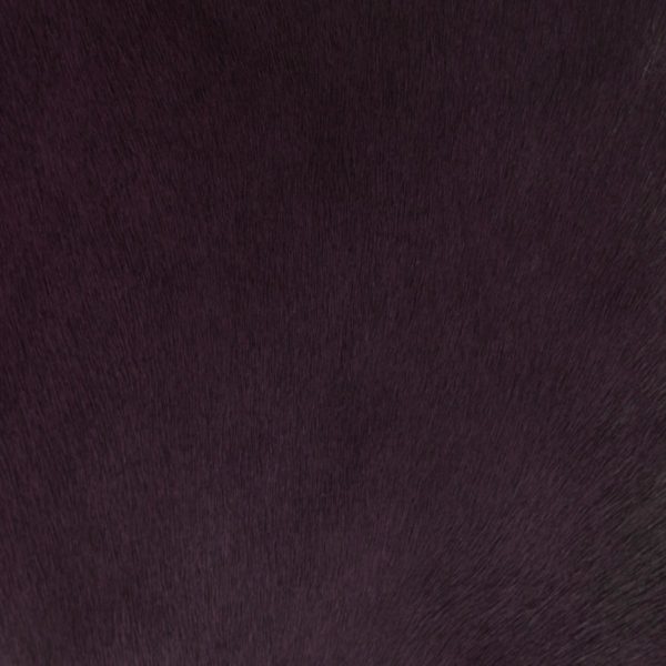 eggplant purple hair on hide leather