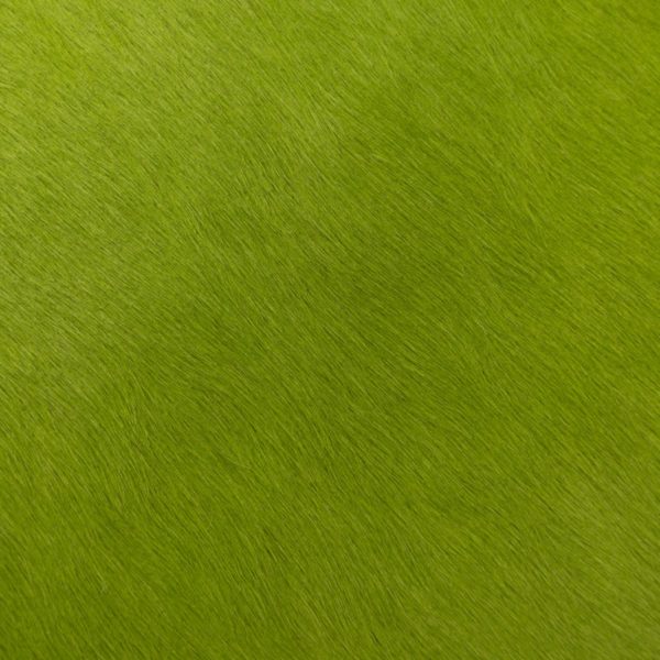 lime green hair on hide upholstery leather