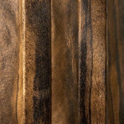 Jamie Stern Golden Streak Noir Hair on Hide Upholstery Leather