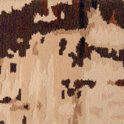 Haphazard organic rug by Jamie Stern