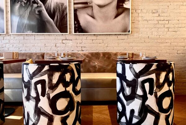Custom swivel lounge chair for Hide + Seek restaurant in Chicago