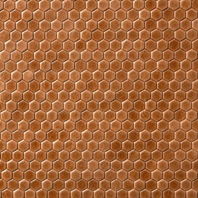 Jamie Stern's Honeycomb Toffee embossed pure aniline leather
