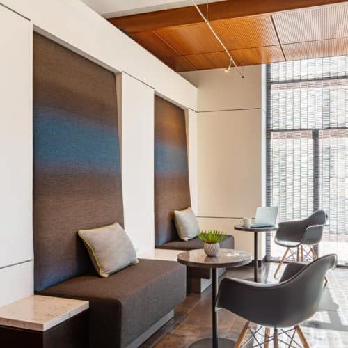 Tall backed banquettes