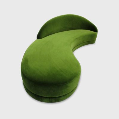 Contemporary Jade Sofa with curved back
