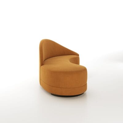 Jade curved sofa by Jamie Stern Furniture