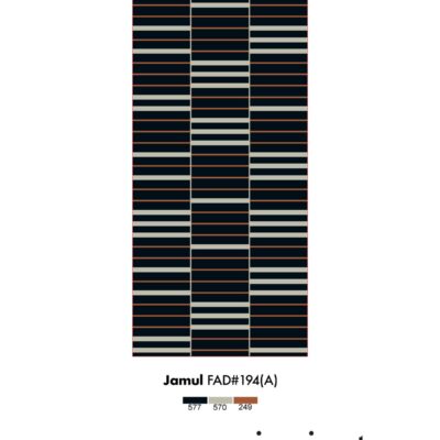 Jamul from Jamie Stern is a striped flatweave rug made of 100% New Zealand wool and available in any size or custom coloration.