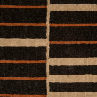 Jamul from Jamie Stern is a striped flatweave rug made of 100% New Zealand wool and available in any size or custom coloration.