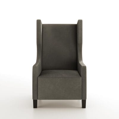 Jigsaw tall backed leather chair by Jamie stern Furniture