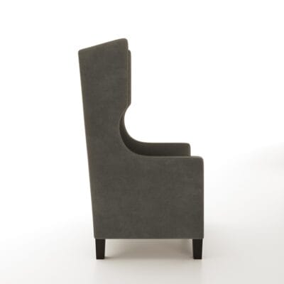 Jigsaw tall backed leather chair by Jamie stern Furniture