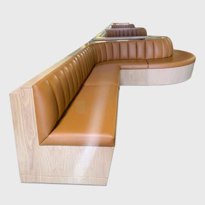 Lake Street Banquette with serpentine shape