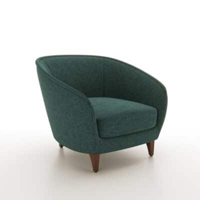 curved back lounge chair