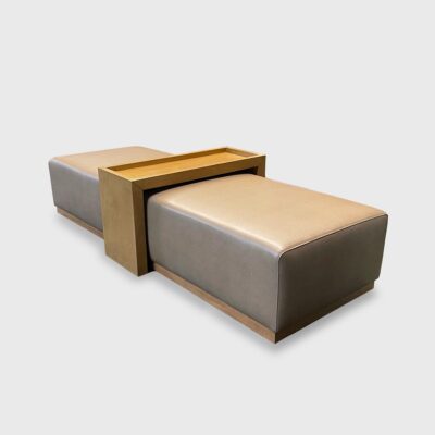 lynette ottoman with table by Jamie Stern Furniture